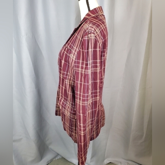 NWY Buffalo David Bitton jacket, maroon w/multicolored plaid, size M - Picture 3 of 7